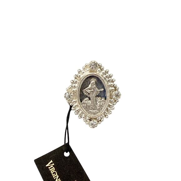 VIRGINS SAINTS & ANGELS VSA Petite Oval Cloister Fatima Ring in Silver 6 - Picture 3 of 6
